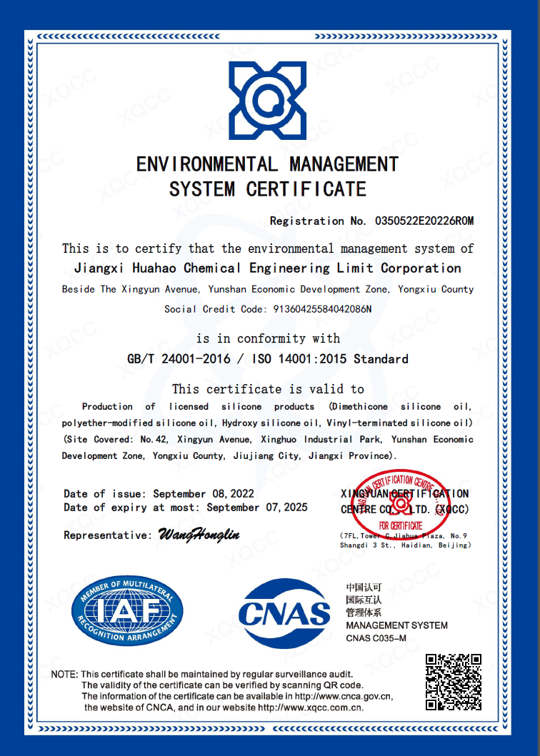 Enviromental management system certification
